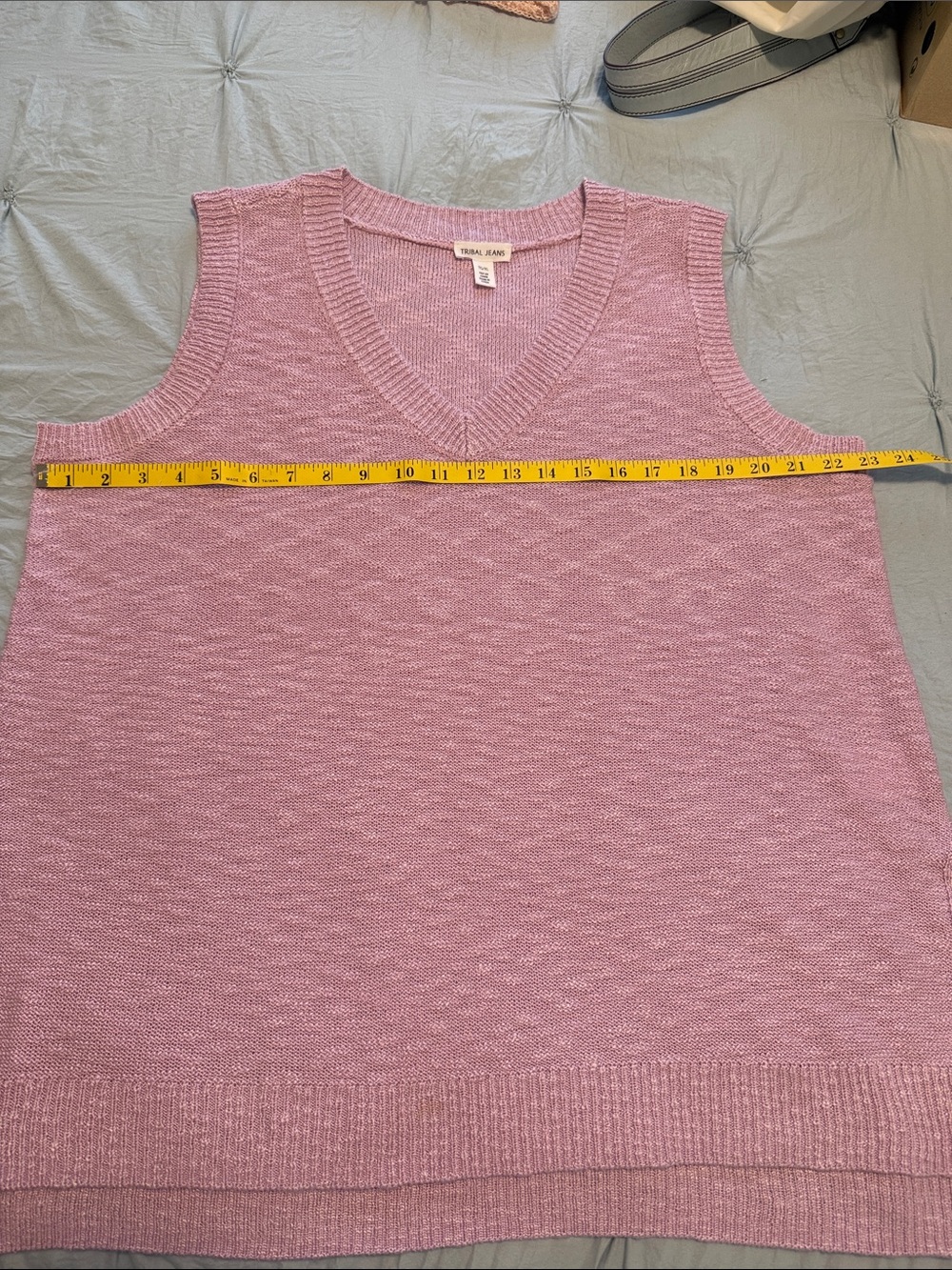 Tribal Pink Sleeveless V-Neck Sweater Vest